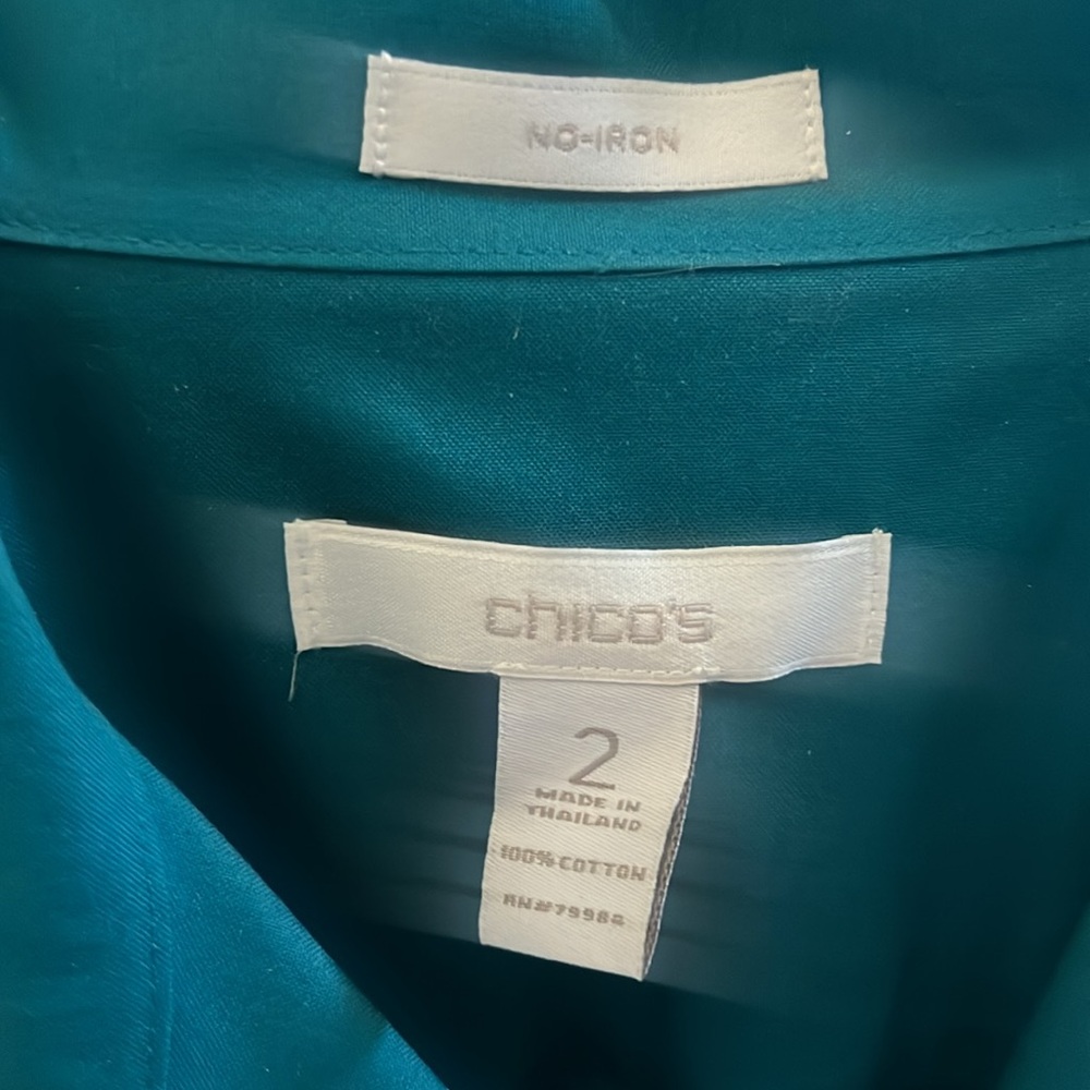 2 Gorgeous Chico’s No-iron Blouses in fall colors - Picture 3 of 6